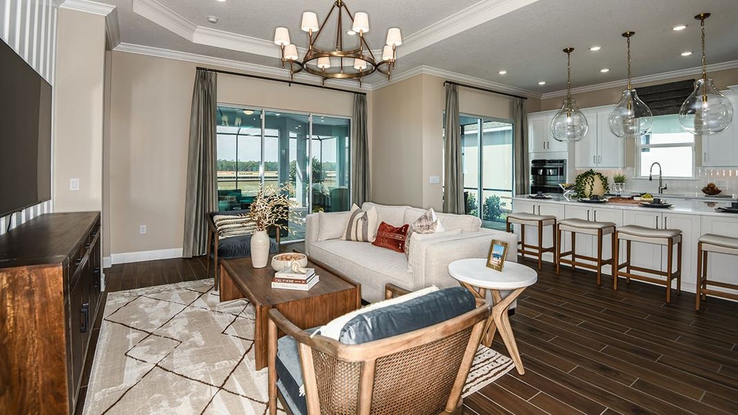 Representative furnished interior of a home built from the Lazio by Taylor Morrison in Esplanade at Westview, Kissimmee (Image 13).