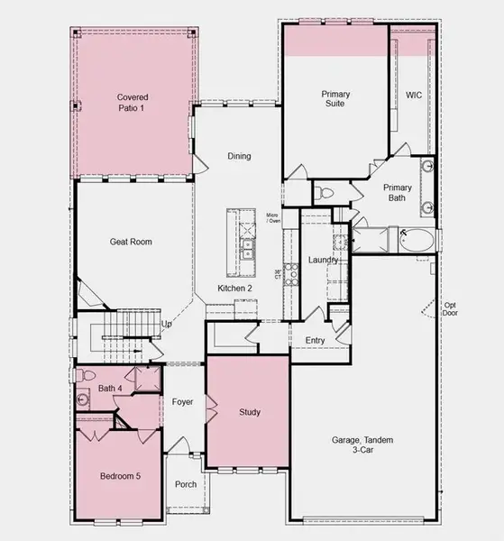 2D floor plan layout of this home in , McKinney, TX (Image 3).