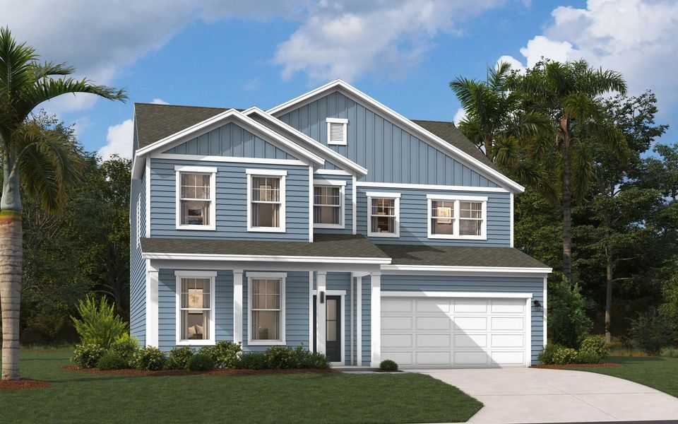 Representative exterior photo of a completed home built from the The Nathaniel by Stanley Martin Homes in Southbridge, Sumter, SC (Image 18).