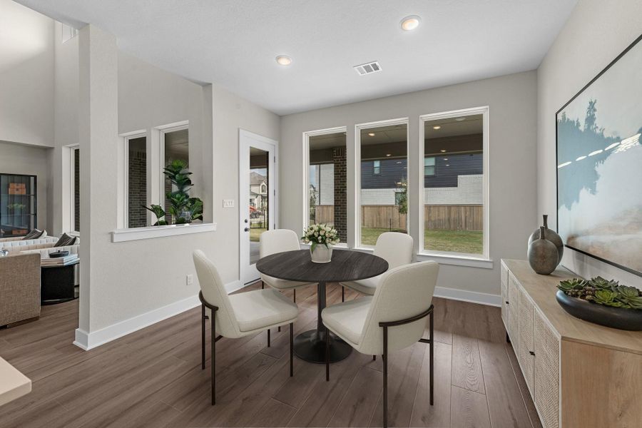 Furnished interior view inside a new home in Bridgeland, Cypress (Image 9).