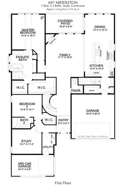 2D floor plan layout for the Middleton by Landon Homes in Estate 64s, Frisco, TX (Image 1). 2D floor plan layout for the Middleton by Landon Homes in Estate 64s, Frisco, TX (Image 1).