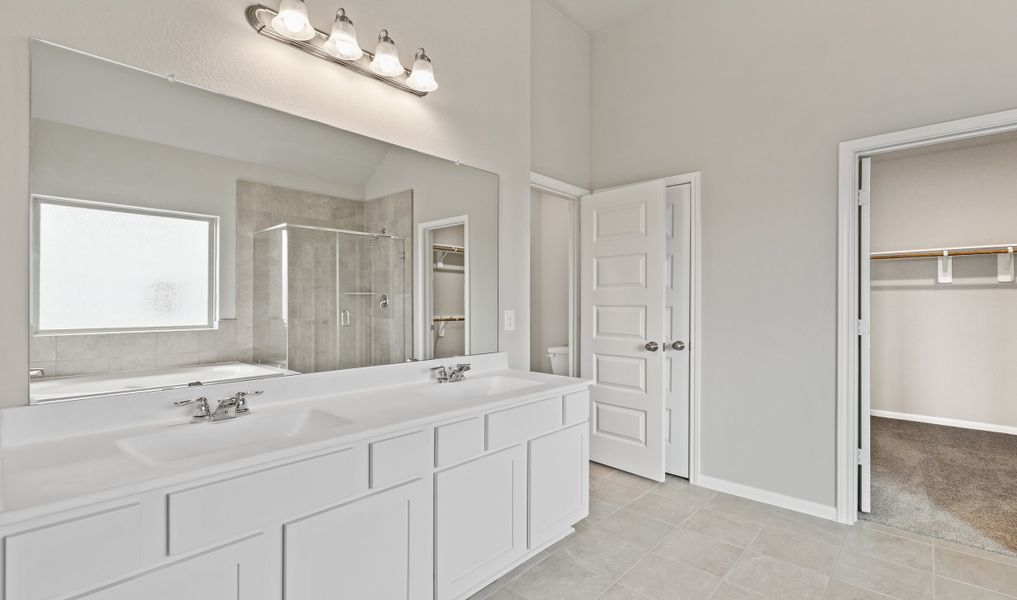 Owner's luxury bath with dual sinks