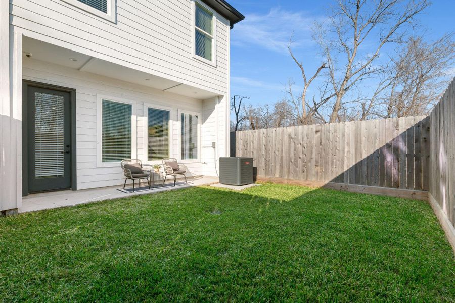 Exterior details and patio area of a home in , Houston (Image 3). Exterior details and patio area of a home in , Houston (Image 3).