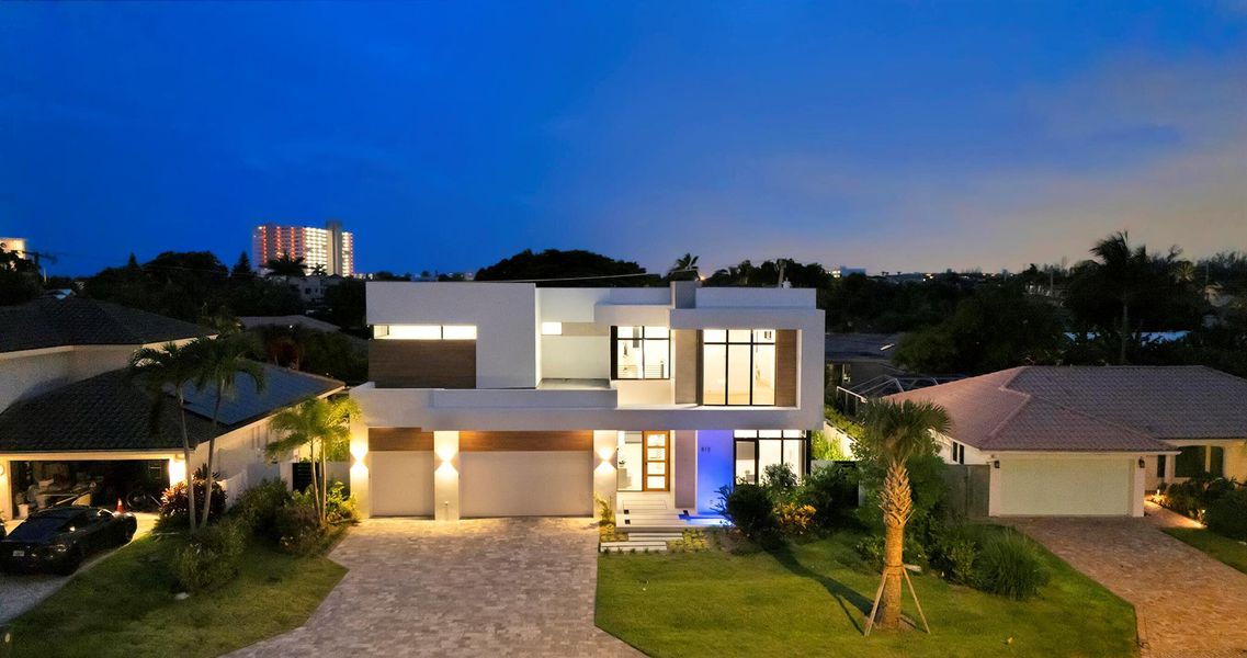Front exterior of a new home in , Boca Raton, FL, highlighting curb appeal (Image 22). Front exterior of a new home in , Boca Raton, FL, highlighting curb appeal (Image 22).