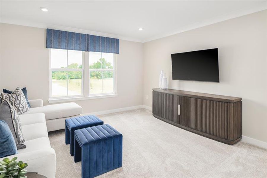 Representative furnished interior of a home built from the Normandy by Ryan Homes in Eagles Crest, Cornelia (Image 23).