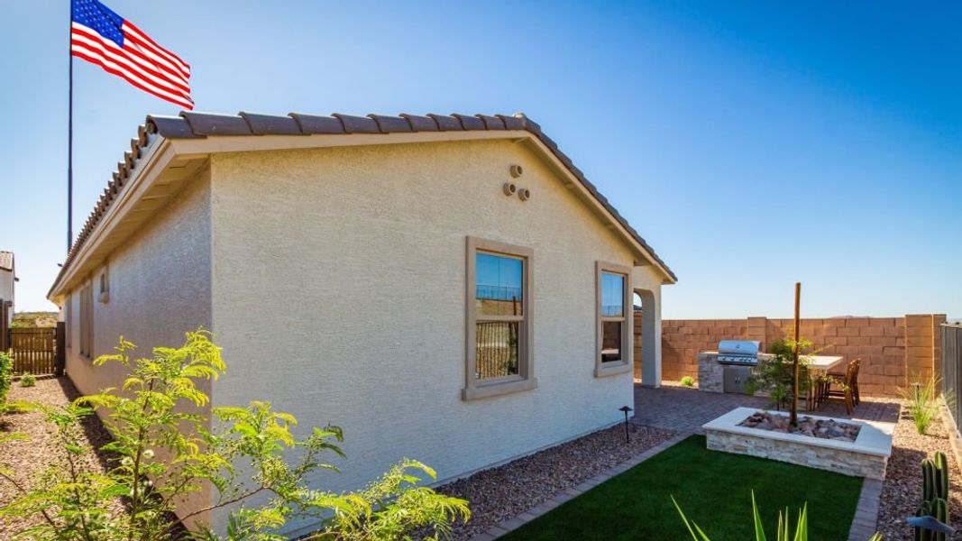 Representative exterior photo of a completed home built from the Champlain by Taylor Morrison in Mystic Discovery Collection, Peoria, AZ (Image 77). Representative exterior photo of a completed home built from the Champlain by Taylor Morrison in Mystic Discovery Collection, Peoria, AZ (Image 77).