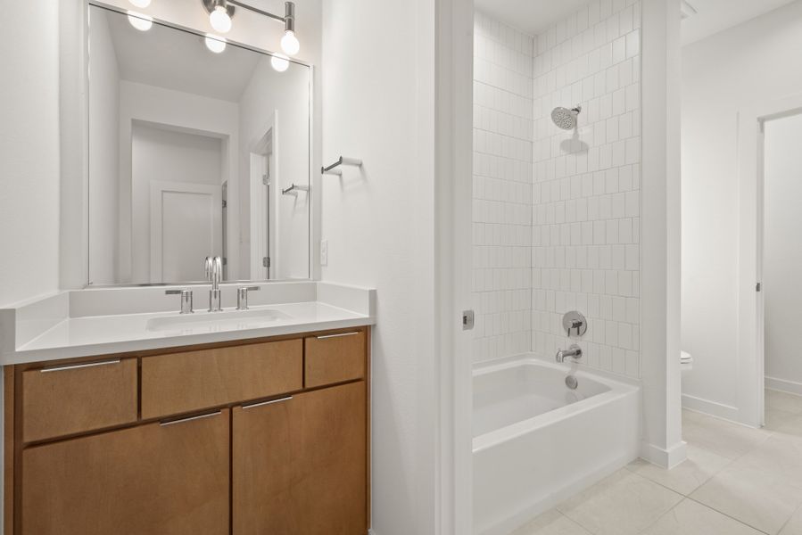 Furnished interior view inside a new home in , Dallas (Image 35).