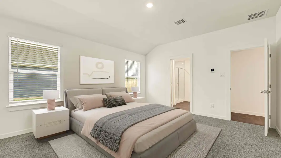 Furnished interior view inside a new home in August Trails, Needville (Image 9).