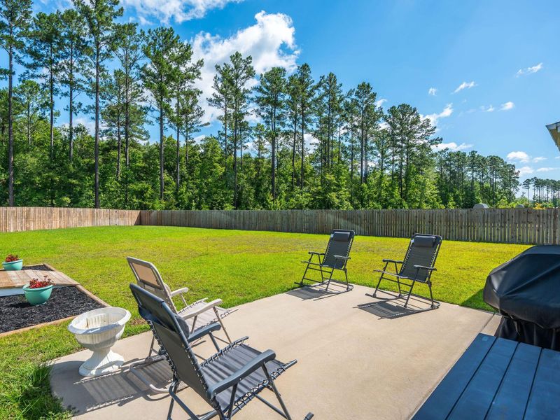 Exterior details and patio area of a home in , Huger (Image 29).