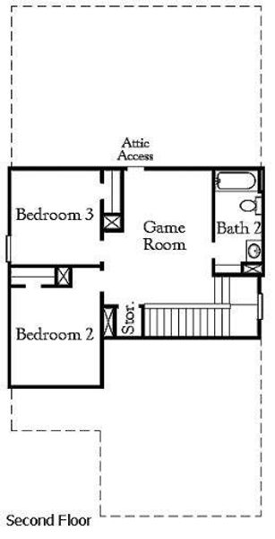 2D floor plan layout of this home in Westridge Cove, Conroe, TX (Image 3).