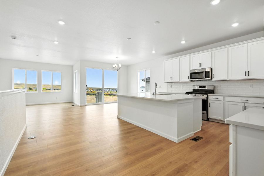 Furnished interior view inside a new home in Trailstone, Arvada (Image 5).