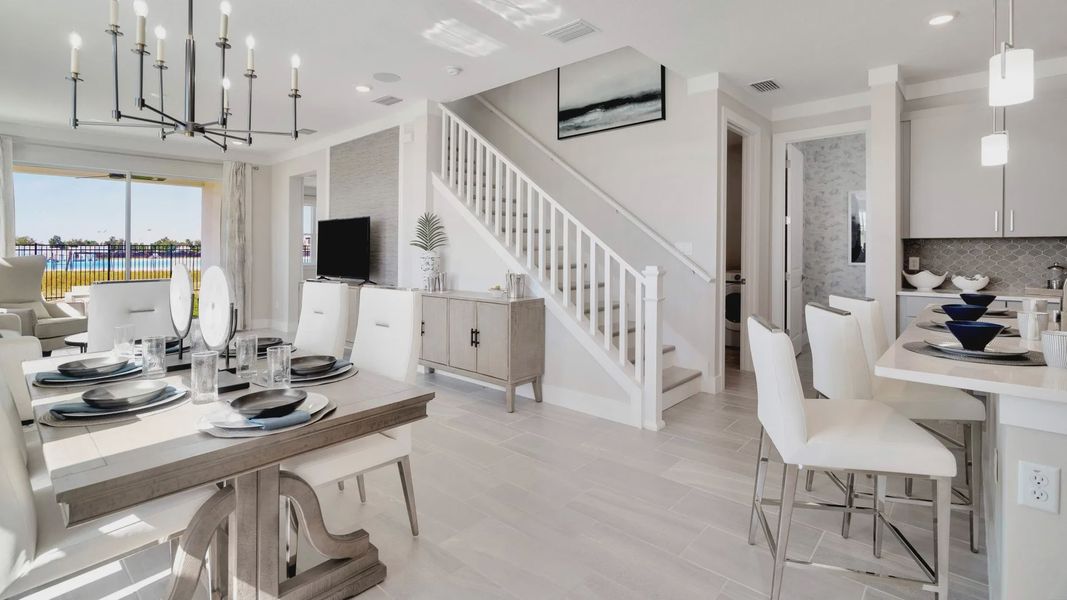 Furnished interior view inside a new home in Lagoon Residences at Epperson, Wesley Chapel (Image 8).