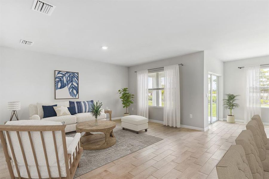 Furnished interior view inside a new home in Coral Lakes - Tradition & Express, Punta Gorda (Image 11).