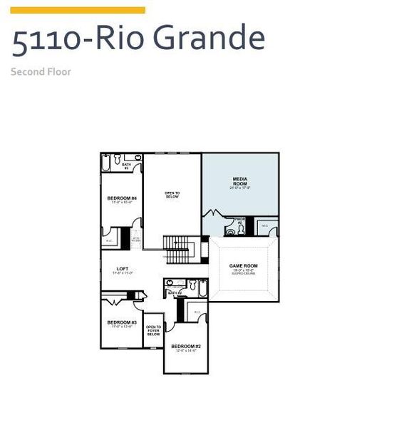 2D floor plan layout of this home in Edgewood, Leander, TX (Image 6).
