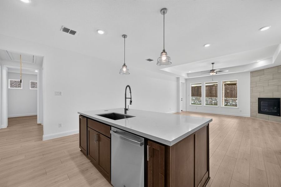 Furnished interior view inside a new home in South Oak, Lakewood Village (Image 8).