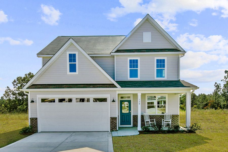 Representative exterior photo of a completed home built from the Nelson by McKee Homes in Coventry Woods, Fayetteville, NC (Image 12).
