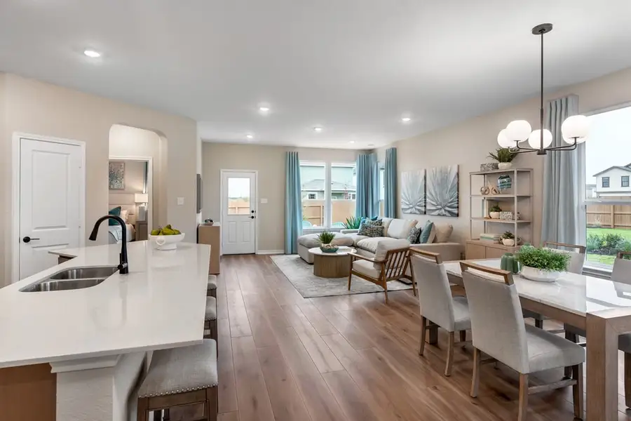 Representative furnished interior of a home built from the 1889 by KB Home in The Granary - Sterling Collection, San Antonio (Image 5). Representative furnished interior of a home built from the 1889 by KB Home in The Granary - Sterling Collection, San Antonio (Image 5).