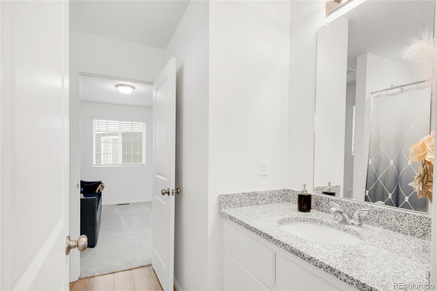 Furnished interior view inside a new home in Thompson River Ranch, Johnstown (Image 11).