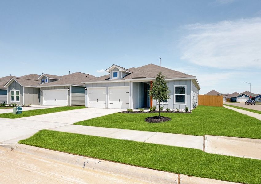 The Blanco has an attached two-car garage.