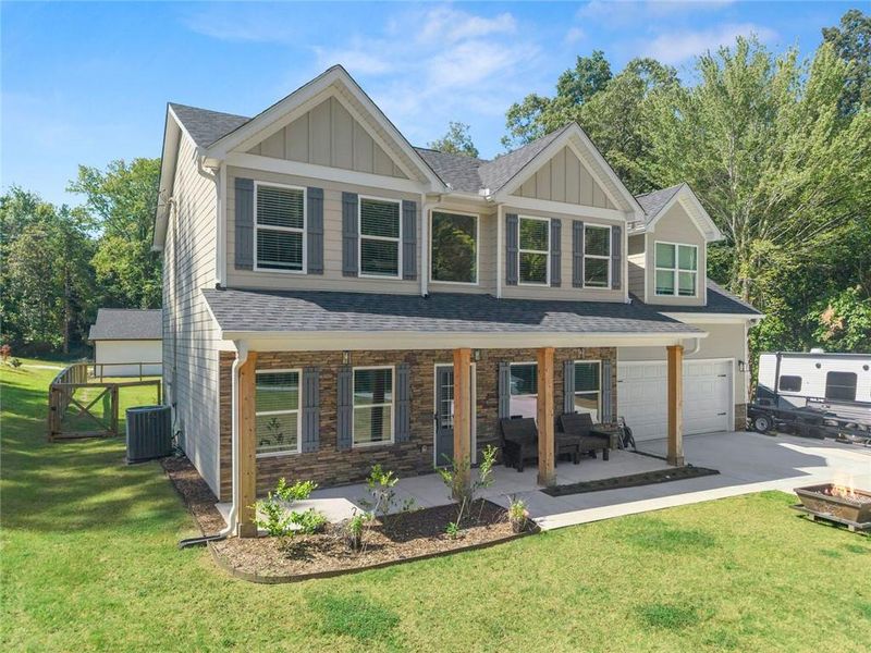 Front exterior of a new home in , Cornelia, GA, highlighting curb appeal (Image 1). Front exterior of a new home in , Cornelia, GA, highlighting curb appeal (Image 1).