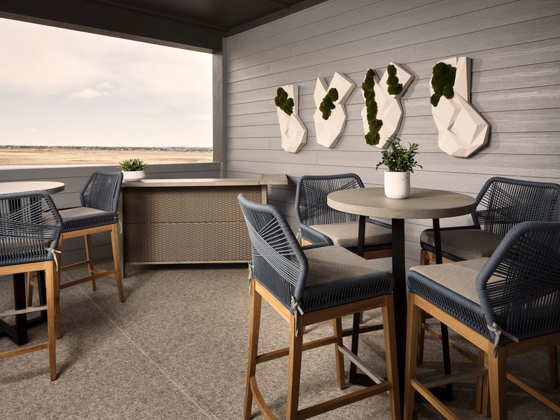Representative exterior details of a home built from the The Castlegate by David Weekley Homes in Elevate at Wolf Ranch, Colorado Springs (Image 4).