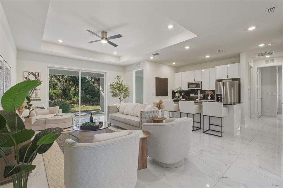 Furnished interior view inside a new home in , Port Charlotte (Image 5). Furnished interior view inside a new home in , Port Charlotte (Image 5).