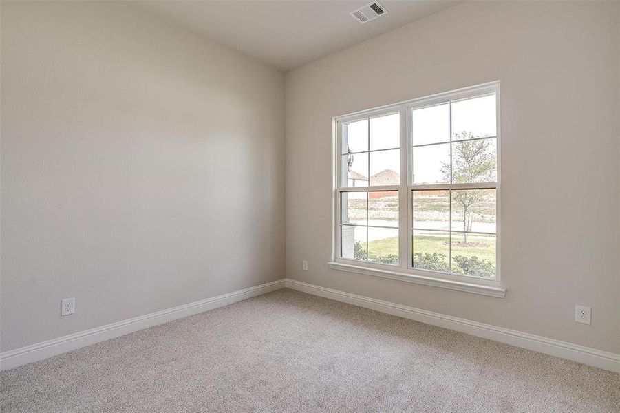 Carpeted spare room with a wealth of natural light