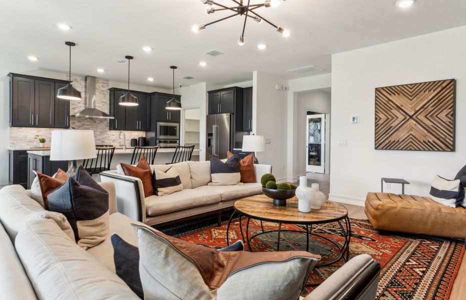 Representative furnished interior of a home built from the Prestige by Del Webb in Del Webb Austin at Lost Pines, Bastrop (Image 16). Representative furnished interior of a home built from the Prestige by Del Webb in Del Webb Austin at Lost Pines, Bastrop (Image 16).