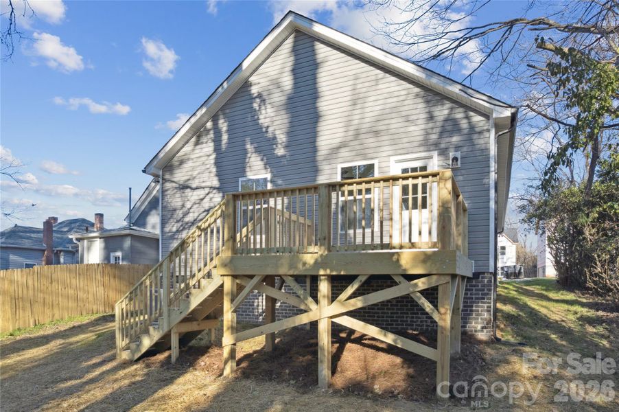 Exterior details and patio area of a home in , Spencer (Image 24).