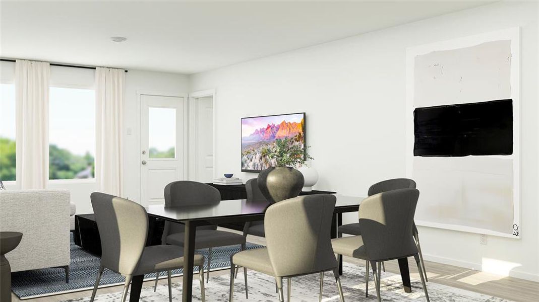 Dining room featuring light hardwood / wood-style floors