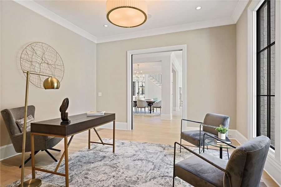 Furnished interior view inside a new home in , Atlanta (Image 3).