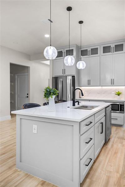 Furnished interior view inside a new home in , Dallas (Image 8).
