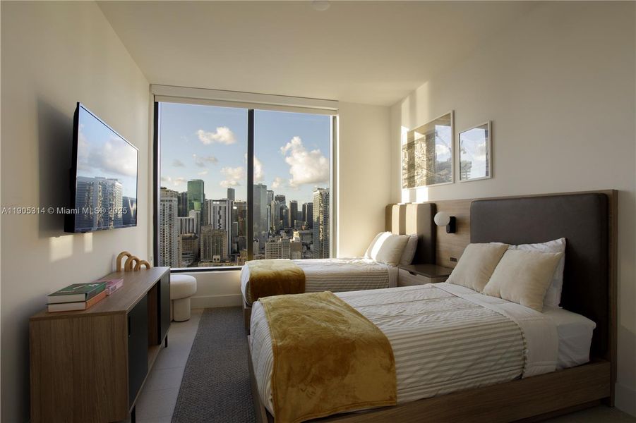 Furnished interior view inside a new home in , Miami (Image 11).