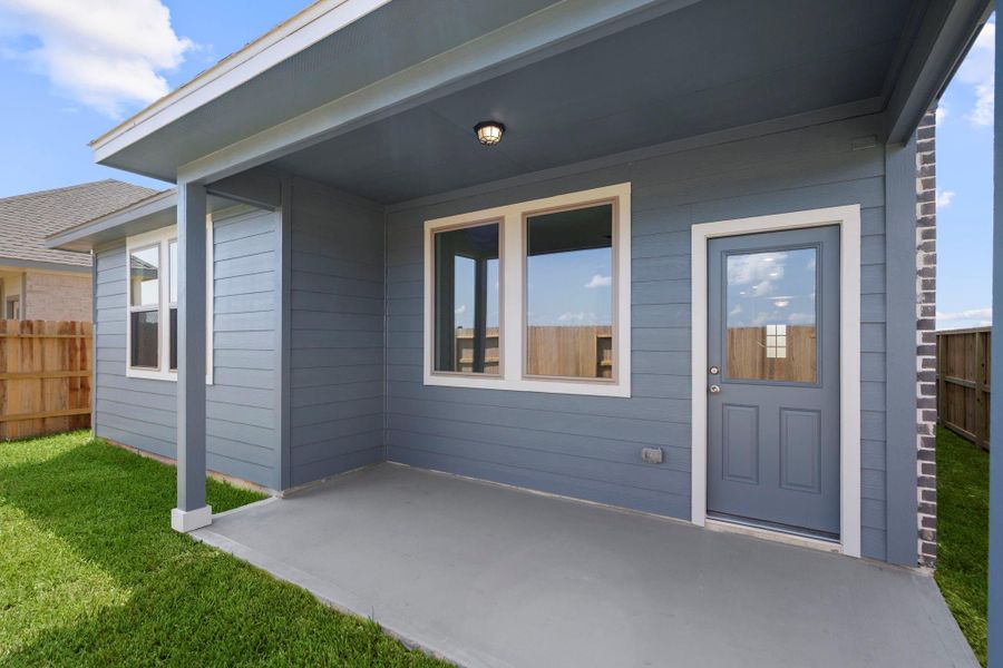 The covered patio is generously sized, providing ample space for various outdoor activities. The covered patio is generously sized, providing ample space for various outdoor activities.