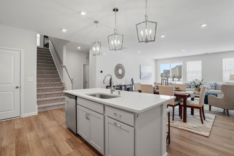 Furnished interior view inside a new home in Waxhaw Landing, Monroe (Image 10).