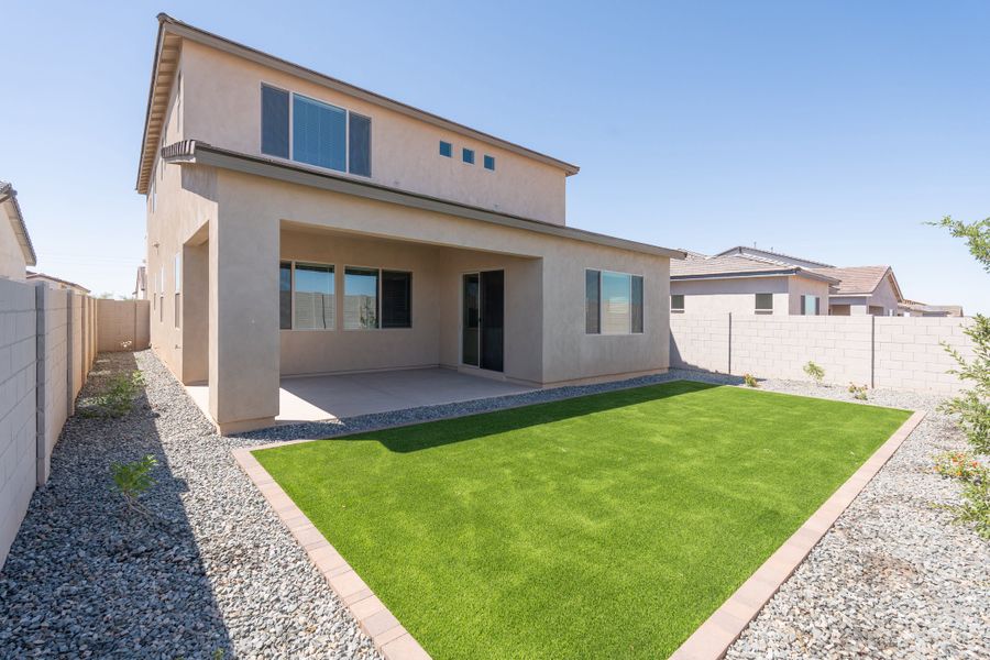 Exterior details and patio area of a home in Soleo, Queen Creek (Image 3).