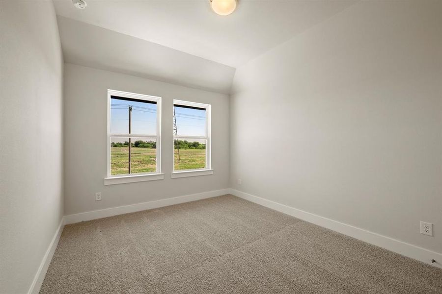 One of two nicely sized secondary bedrooms in our Sallie plan.