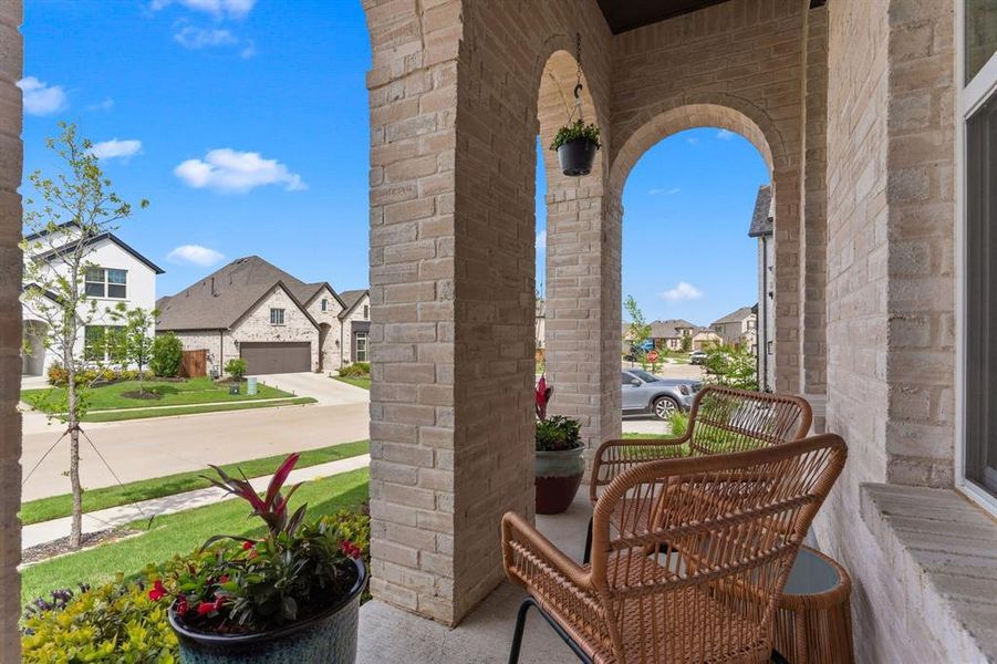 Sip morning coffee or enjoy an evening nightcap on your front porch....a great way to meet your friendly Sandbrock Ranch neighbors. Sip morning coffee or enjoy an evening nightcap on your front porch....a great way to meet your friendly Sandbrock Ranch neighbors.