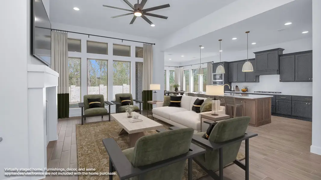 Representative furnished interior of a home built from the 3206W by Perry Homes in Ladera, San Antonio (Image 4).