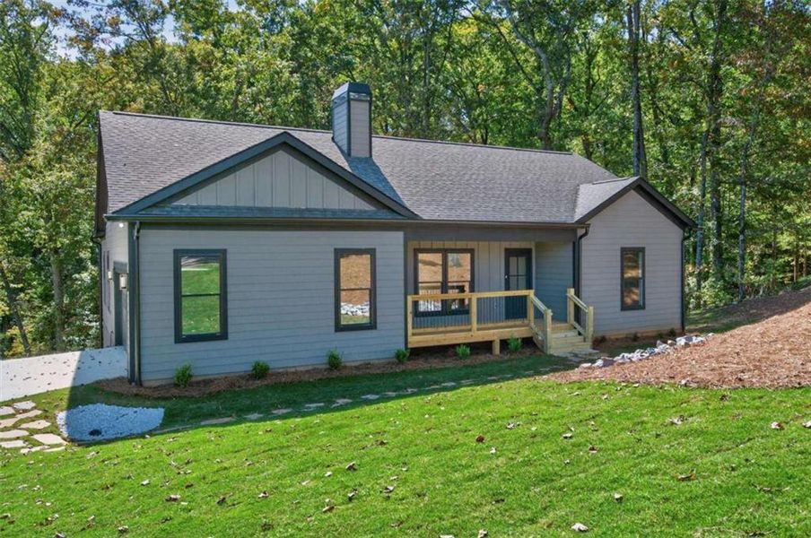 Front exterior of a new home in , Cleveland, GA, highlighting curb appeal (Image 18).