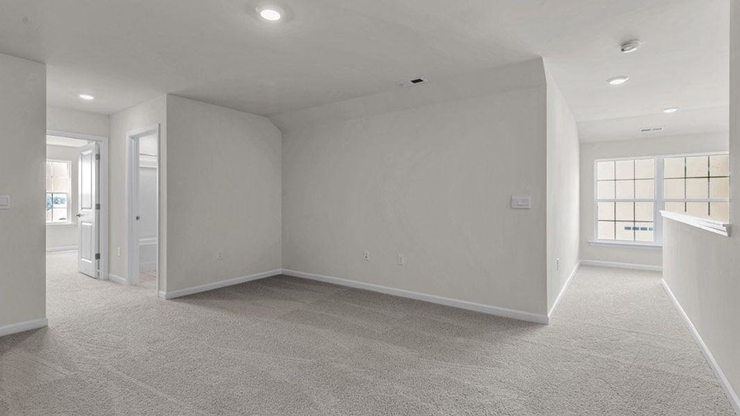 Spacious, unfurnished interior of a new home in The Villas at Kinsley, Jamestown (Image 23). Spacious, unfurnished interior of a new home in The Villas at Kinsley, Jamestown (Image 23).