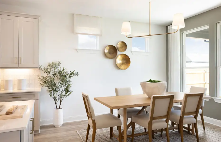 Furnished interior view inside a new home in 6 Creeks, Kyle (Image 3).