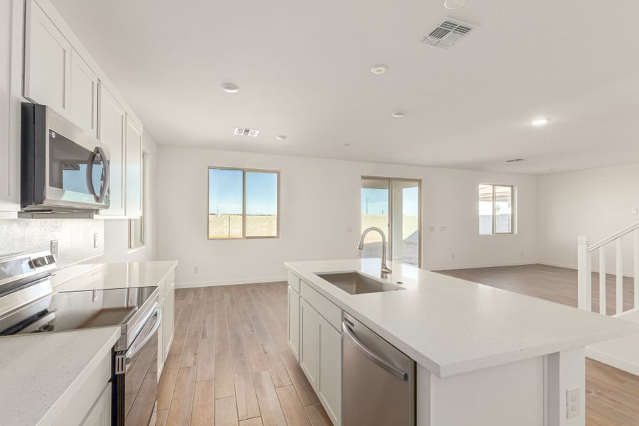 Furnished interior view inside a new home in Wildera, San Tan Valley (Image 6). Furnished interior view inside a new home in Wildera, San Tan Valley (Image 6).