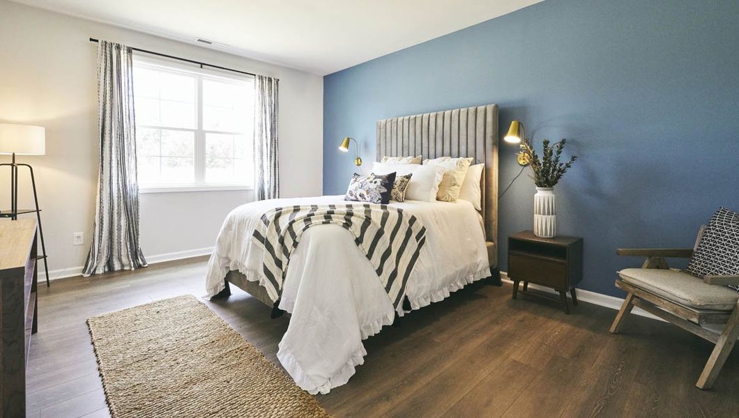 Furnished interior view inside a new home in The Villas at Kinsley, Jamestown (Image 26). Furnished interior view inside a new home in The Villas at Kinsley, Jamestown (Image 26).