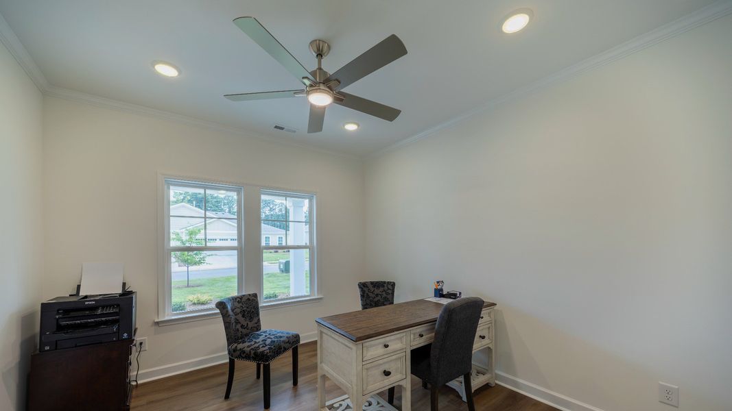 Furnished interior view inside a new home in The Villas at Pinewood, Asheboro (Image 7). Furnished interior view inside a new home in The Villas at Pinewood, Asheboro (Image 7).