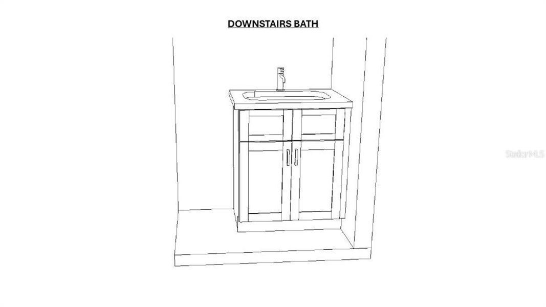 Bath 2 (downstairs bath) cabinet drawing