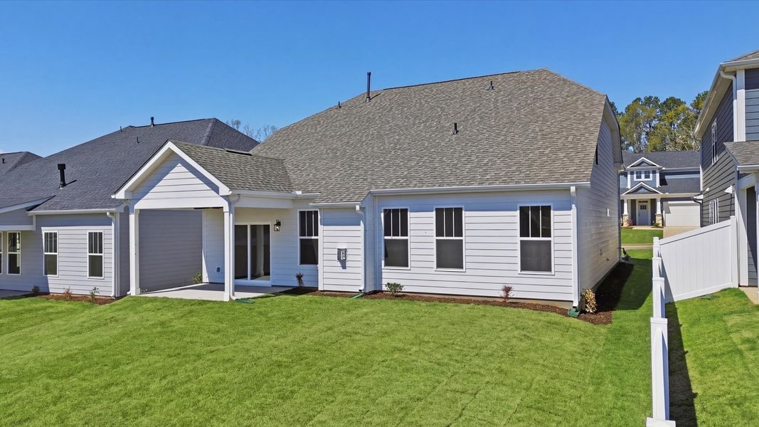 Exterior details and patio area of a home in Mulberry Estates, Simpsonville (Image 23).