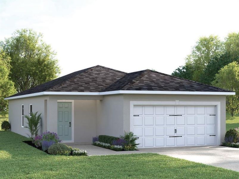 Front exterior of a new home in Touchstone, Lakeland, FL, highlighting curb appeal (Image 1). Front exterior of a new home in Touchstone, Lakeland, FL, highlighting curb appeal (Image 1).