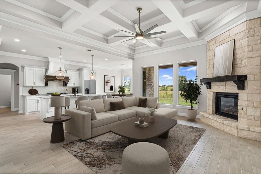 Furnished interior view inside a new home in , Godley (Image 12).