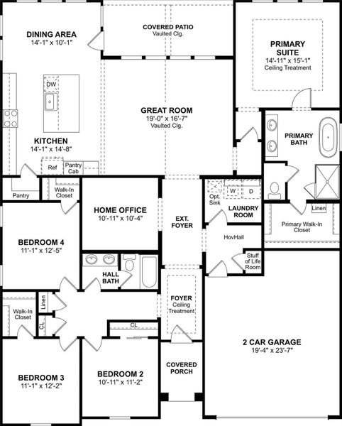 The Barcelona floor plan by K. Hovnanian Homes. 1st Floor shown. *Prices, plans, dimensions, features, specifications, materials, and availability of homes or communities are subject to change without notice or obligation.